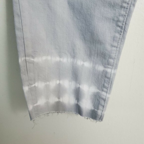 Loft Jeans 32 Curvy Gray Skinny Crop Dip Dye Casual Summer Stretchy Midsize - Picture 3 of 9